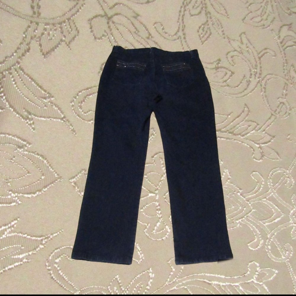 Gloria Vanderbilt  size 14 pet womens jeans straight leg indigo blue den…